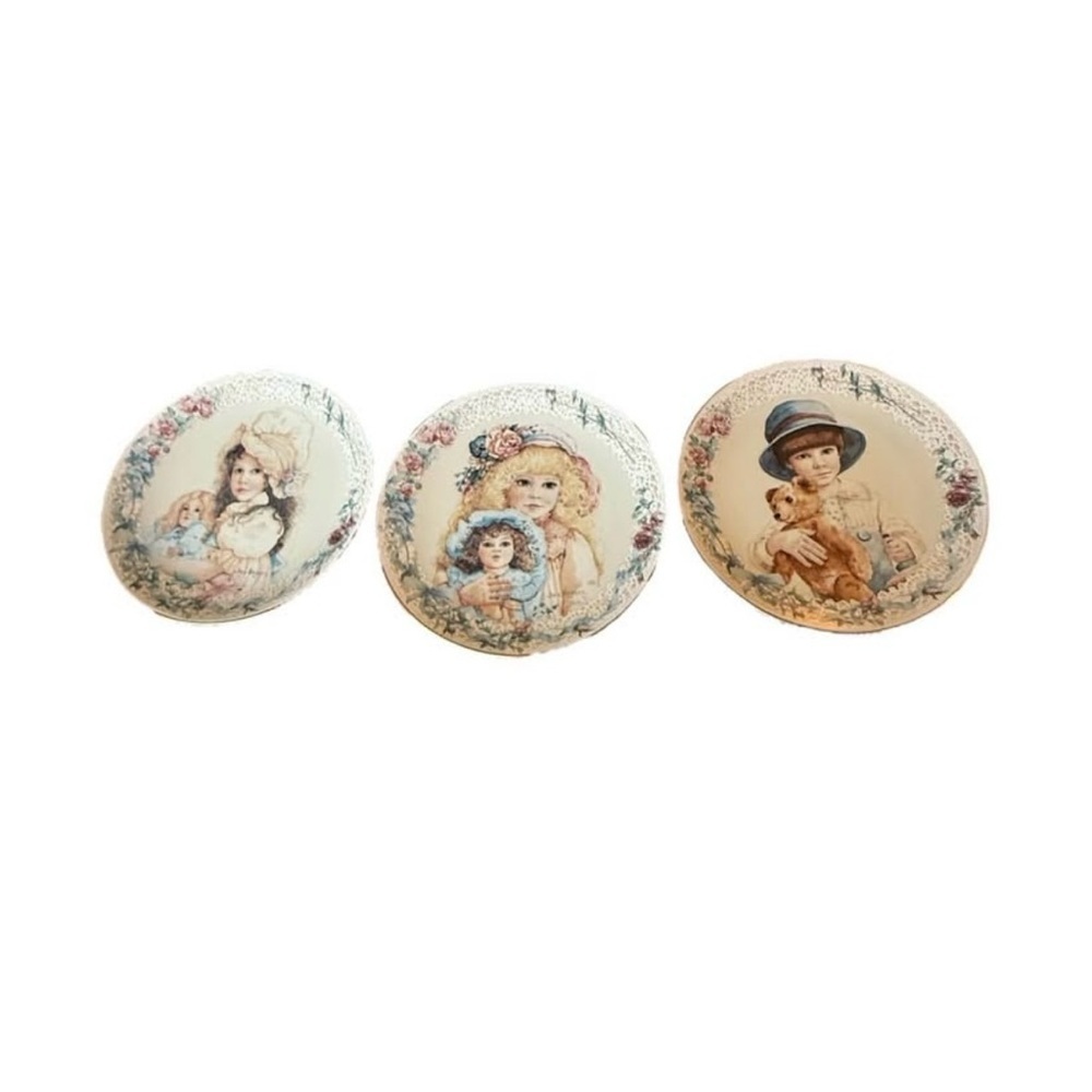 Hamilton Collection Jan Hagara "Dear To My Heart" Collection - 3 Plate Set 1990